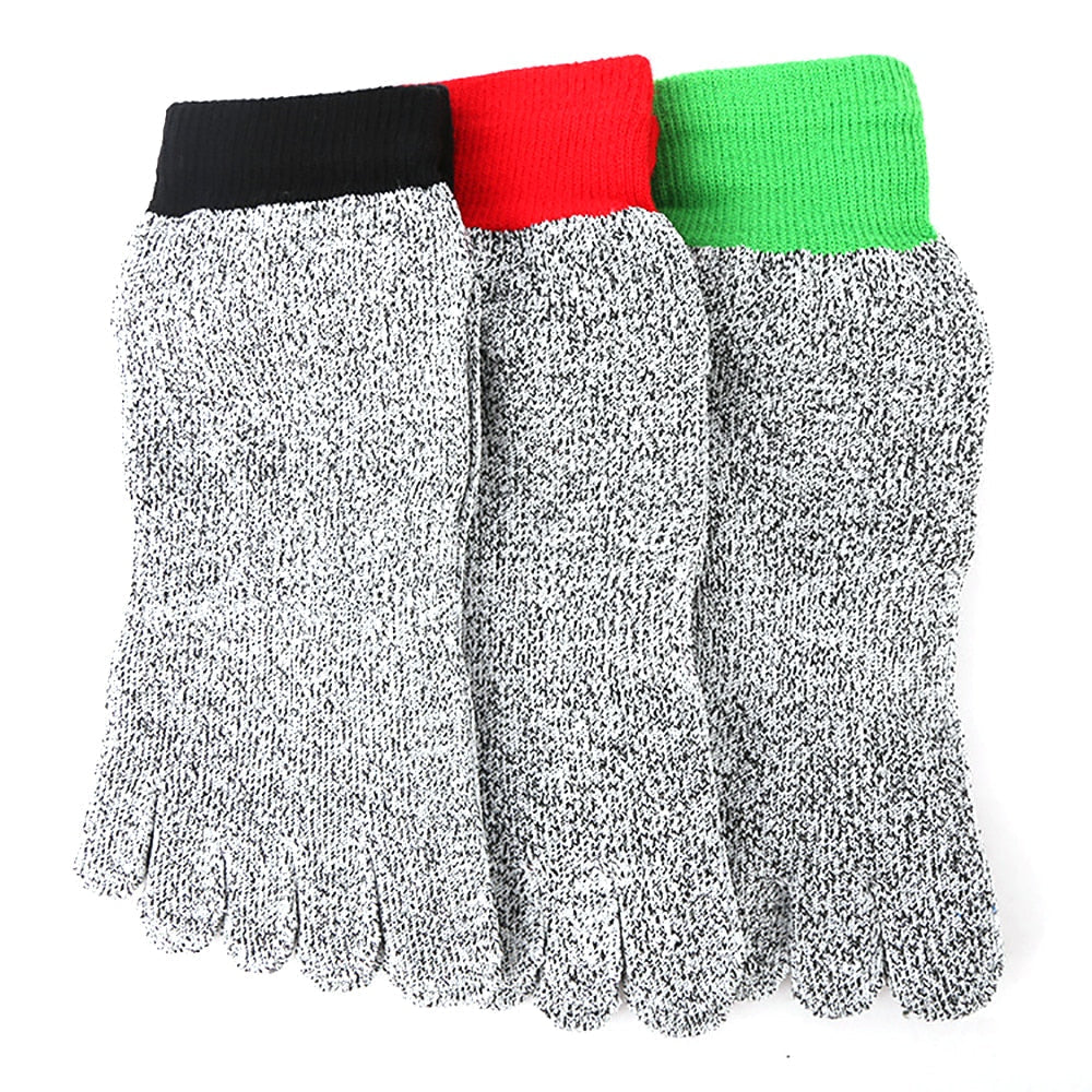 Anti-Cut Split Toe Socks - 5-Level Cut Resistant, Non-Slip, Wear-Resistant for Outdoor Camping, Beach, Hiking