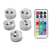 10pcs Submersible RGB LED Lights - Waterproof, Battery Powered for Swimming Pool, Vase, Pond