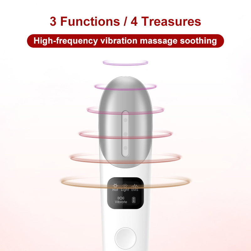 Mini Electric Vibration Eye Face EMS Red Light Therapy Anti-Ageing Wrinkle Dark Circle Removal