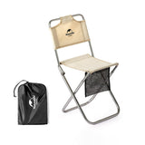 Ultralight Small Camping Chair with Aluminium Frame, Carry Bag, Folding Stool for Fishing, Outdoor Relaxing Bench