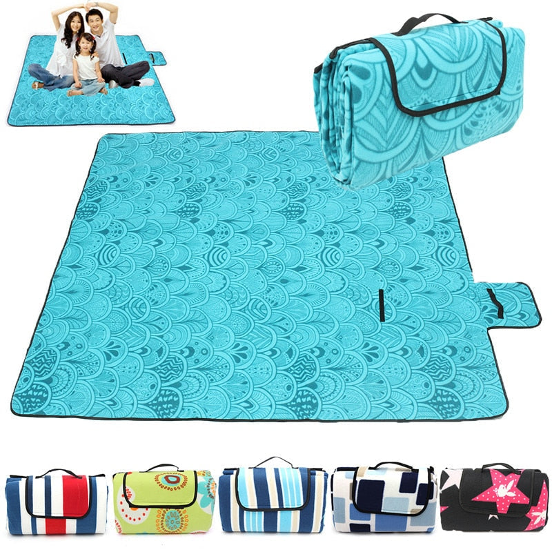 Portable Waterproof Folding Beach Picnic Mat - Outdoor, Moisture-proof, Camping Sleeping Mat, Travel Beach Pad