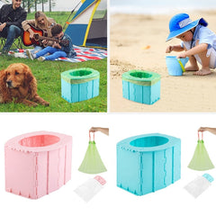 Portable Folding Toilet Urinal for Kids - Travel, Hiking, Camping Potty Seat