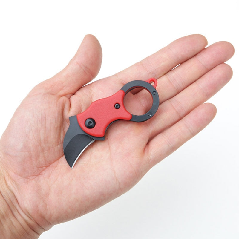 Mini Folding Knife for Hiking & Camping - Portable Stainless Steel Keychain Pocket Knife for Outdoor Survival