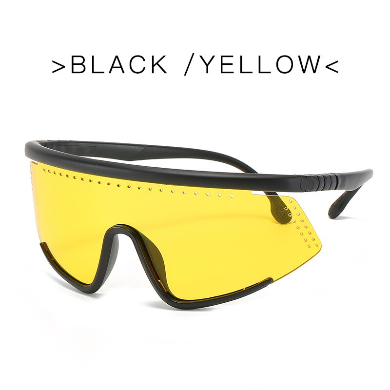 Large Frame Sports Sunglasses - Colorful Film Cycling, Ski, Camping, Hiking Goggles with Silicone Legs