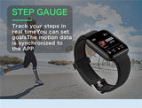 Bluetooth Blood Pressure Sport Waterproof Smart Watch Men Women Kids With Silicone Strap