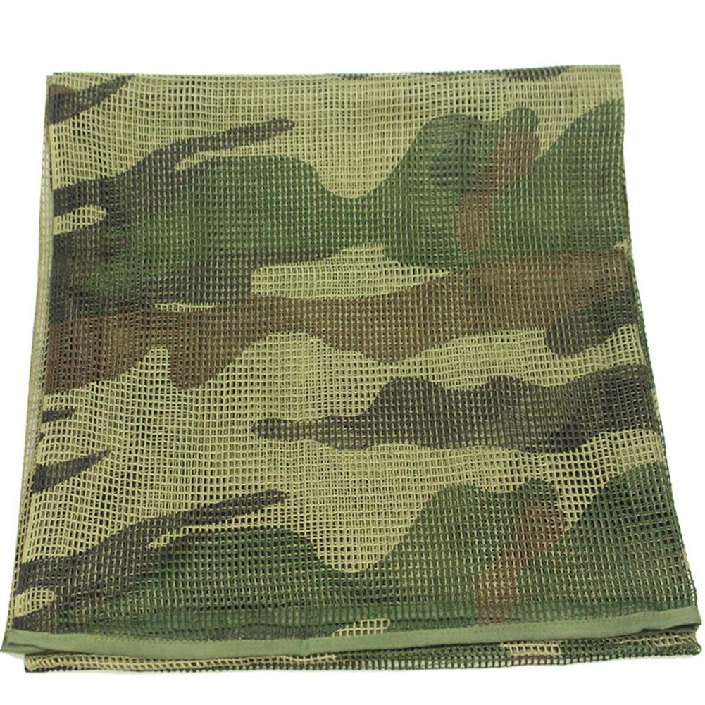 Military Tactical Camouflage Mesh Scarf - Keffiyeh Sniper Face Mask Shemagh Head Wrap for Outdoor Camping & Hunting