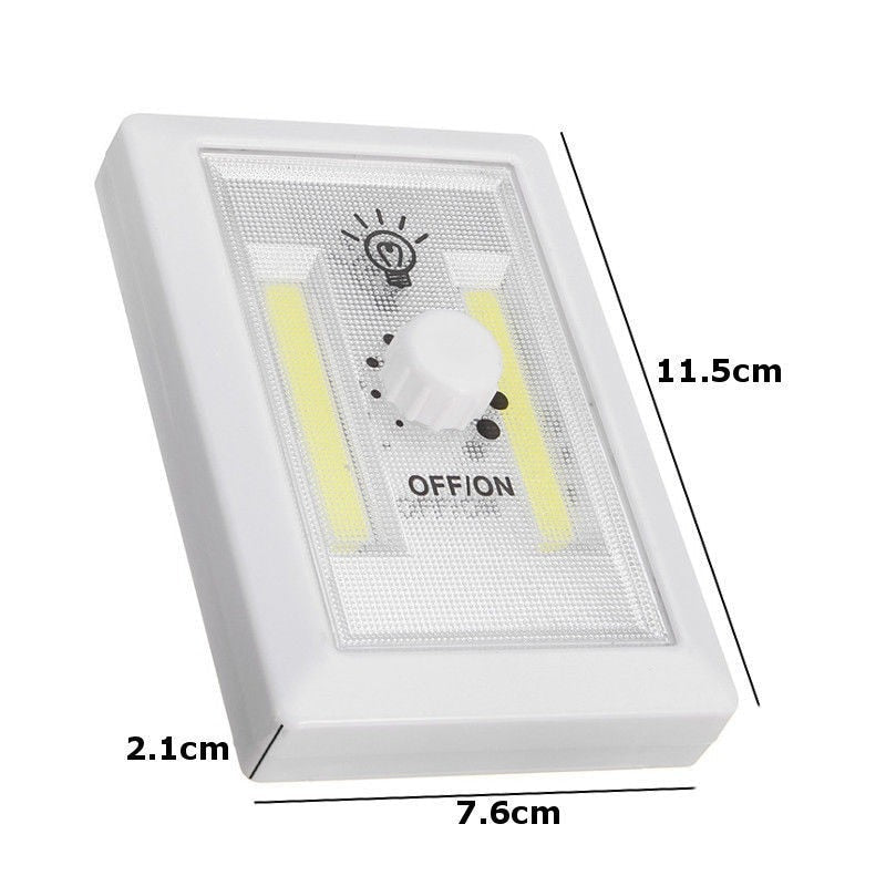 COB Magnetic Mini LED Cordless Light Switch - Battery Operated Night Light for Kitchen, Garage, Closet, Camp, Emergency