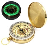 High Quality Portable Brass Golden Compass for Camping, Hiking, and Outdoor Navigation