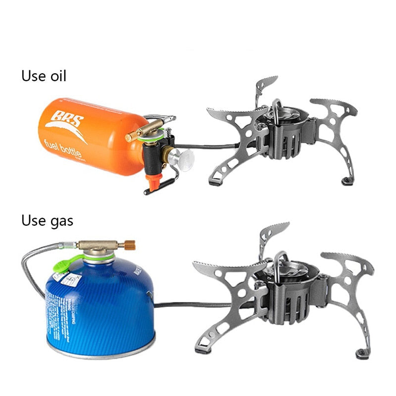 Portable Multi-Fuel Outdoor Stove - Kerosene & Gas Burners, Foldable for Camping & Picnic Cooking