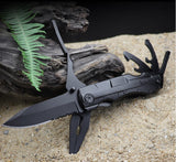 Tactical Multi-Tool Folding Knife with Pliers, Bottle Opener, Screwdrivers - Ideal for Survival, Camping, Hiking, Hunting