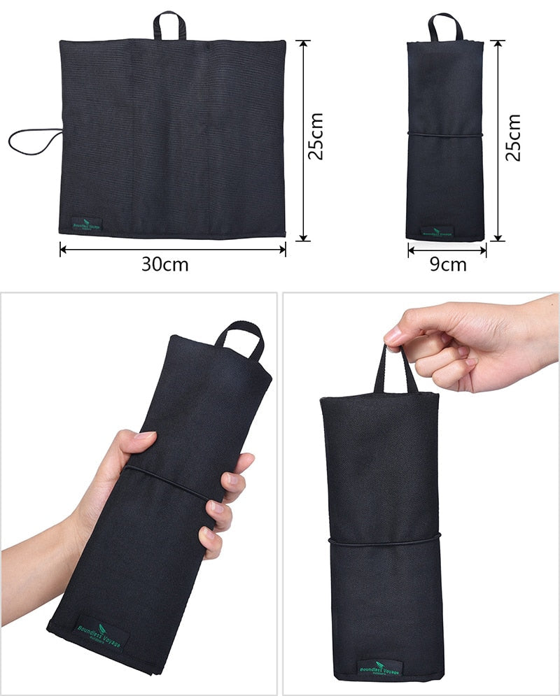 Outdoor Camping Tent Stakes & Cutlery Storage Bag - Drawstring Travel Sack for Tent Pegs & Nails