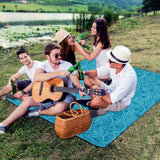 Waterproof Extra Large Outdoor Picnic Blanket - Folding Mat with Backing for Family, Concerts, and Beach