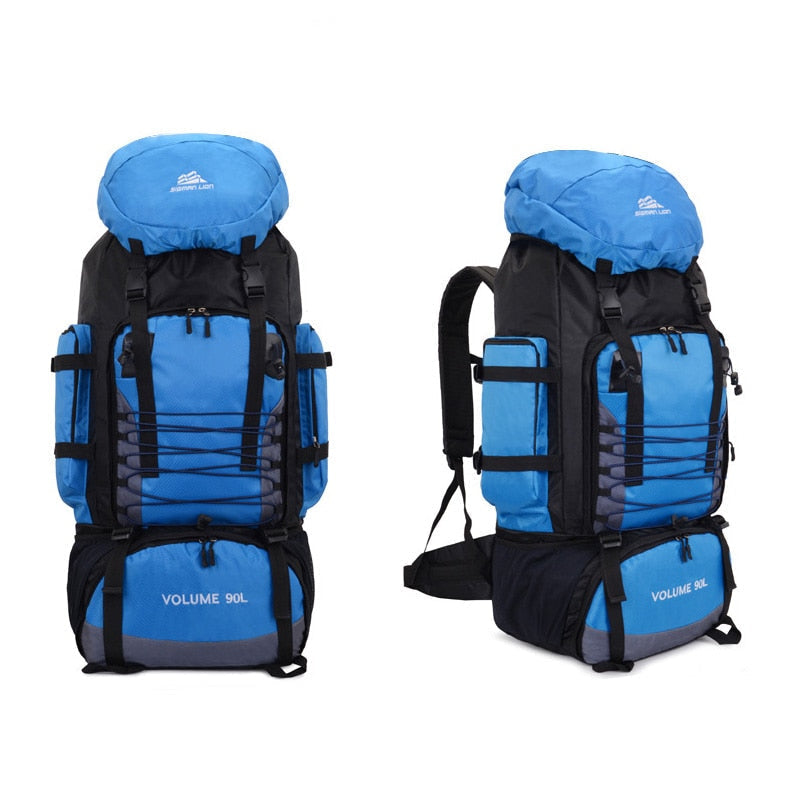 90L Waterproof Outdoor Backpack for Mountaineering, Camping, Hiking, Trekking, Travel, and Sports