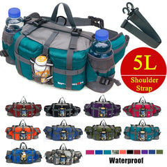 Wasserdichte Gürteltasche aus Nylon für Outdoor-Sport – Wandern, Radfahren, Camping, Jagen, Bergflaschenhalter