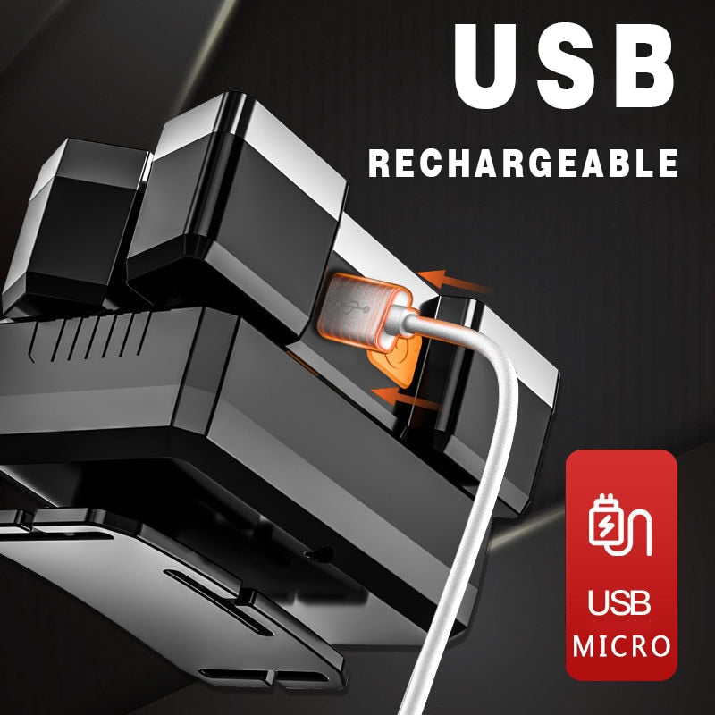 5LED USB Rechargeable Headlamp with Built-in 18650 Battery - Portable Outdoor Camping Lantern Torch