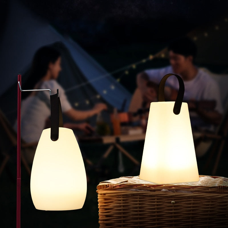 Portable Waterproof LED Table Lamps - Indoor/Outdoor Decorative Lights with Remote for Events, Camping, and Mood Lighting