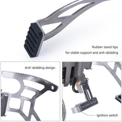 Tragbarer Outdoor-Camping-Gaskocher mit Zünder - Faltbarer Kocher aus Aluminiumlegierung, 3500 W