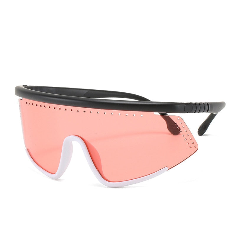 Large Frame Sports Sunglasses - Colorful Film Cycling, Ski, Camping, Hiking Goggles with Silicone Legs