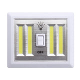 Battery Powered 4 COB LED Switch Night Light for Kitchen, Cabinet, Garage, Closet, Camp, Emergency Lamp