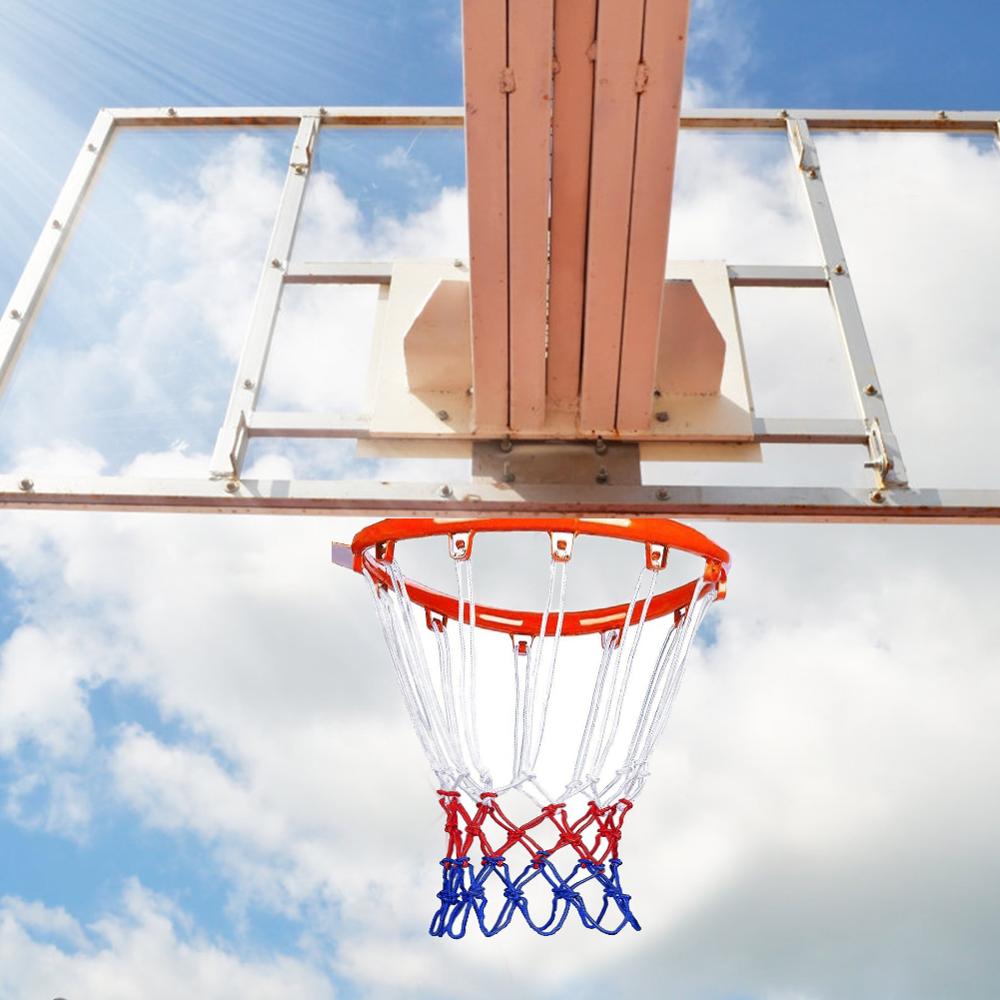 All-Weather Tri-Color Basketball Hoop Net - Durable Basketball Rim Net for Outdoor Use