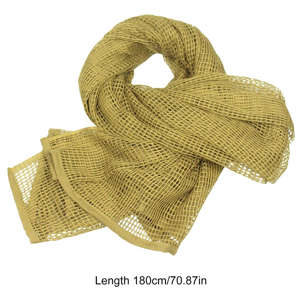 Military Tactical Camouflage Mesh Scarf - Keffiyeh Sniper Face Mask Shemagh Head Wrap for Outdoor Camping & Hunting