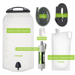 Outdoor Gravity Water Filter System for Hiking, Camping, Survival, and Travel