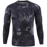 Men's Camouflage Quick-Dry Long Sleeve T-Shirt for Summer Outdoor Hiking, Fishing, Camping, and Tactical Use