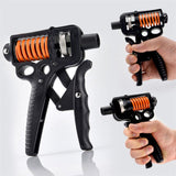 Adjustable Hand Grips Strengthener - Spring Finger Pinch Carpal Expander, Black - Strength Exercise Gripper