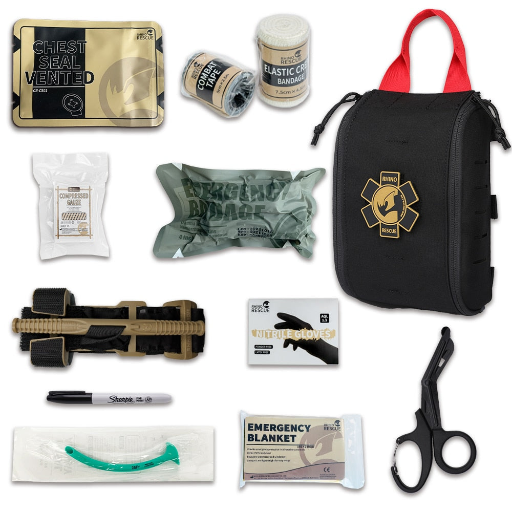 Military IFAK Pouch First Aid Kit - Survival, Outdoor Emergency, Camping Medical Kit, Molle Pouch Bag