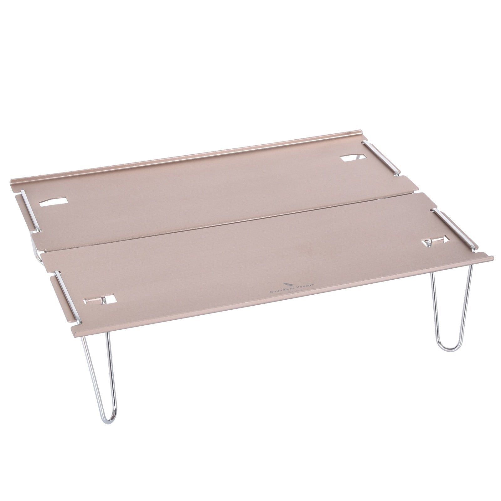 Lightweight Aluminium Alloy Camping Table - Hard-Topped, Folding, Mini Size with Carry Bag