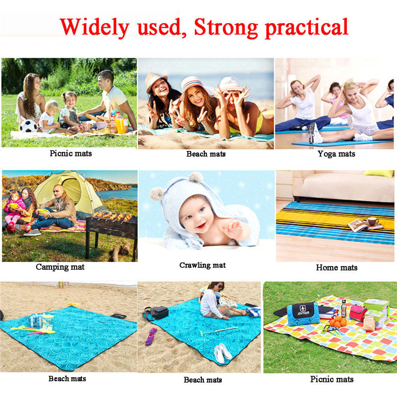 Portable Waterproof Folding Beach Picnic Mat - Outdoor, Moisture-proof, Camping Sleeping Mat, Travel Beach Pad