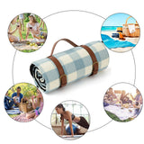 Waterproof Moisture-Proof Beach Mat - Leather Bandage Picnic Blanket for Camping & Outdoor Trekking