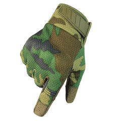 Camouflage Tactical Full Finger Touch Screen Gloves - Military, Hunting, Hiking, Camping, Breathable Sport Gloves