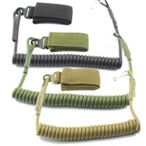 Coil Sling Rope Lanyard Molle Elastic Hunt Pistol Tool Belt Backpack Airsoft Gun Handgun Shooting Military Bag Strap