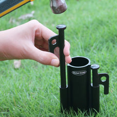 Windproof Tent Pole Rod Holders - Tarp Pole Nails, Canopy Base Fixtures, Pegs for Secure Setup