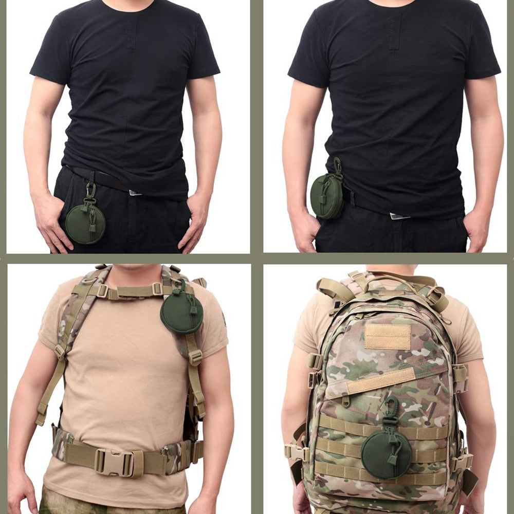 1000D Tactical Wallet Pocket Military Accessory Bag - Portable Mini Money Coin Pouch & Keys Holder for Hunting & Camping