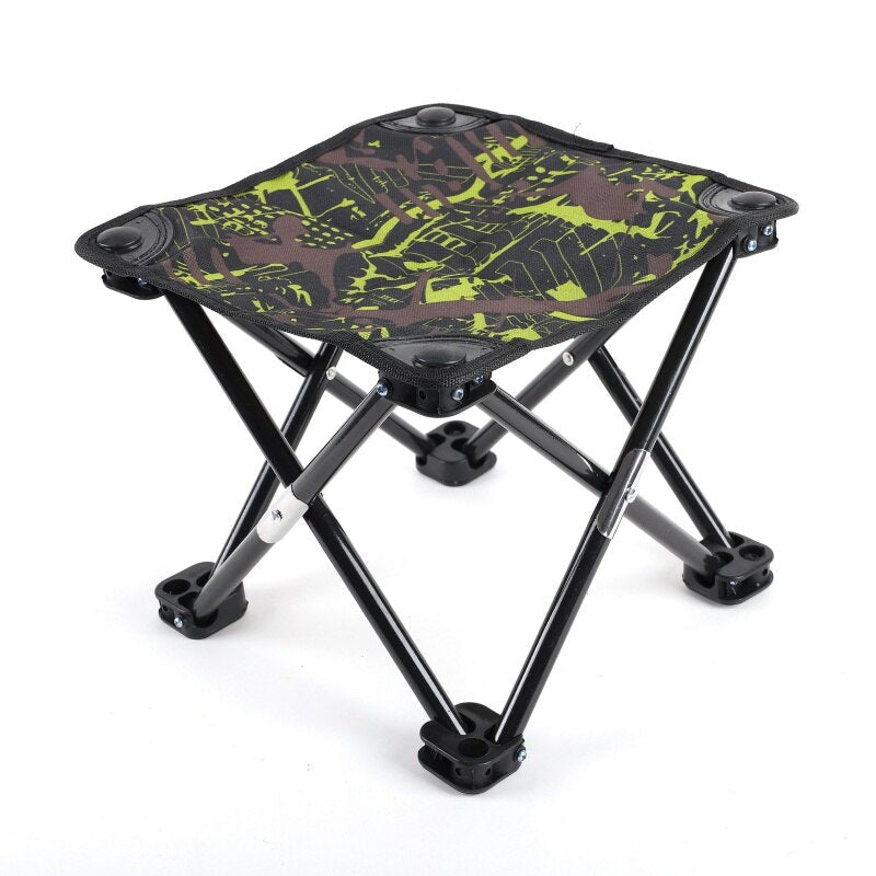 Folding Outdoor Camping Stool - Portable Fishing Chair, 100KG Weight Capacity