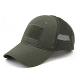 Adjustable Camouflage Tactical Baseball Cap - Summer Sunscreen Hat with Breathable Net for Military and Army Use