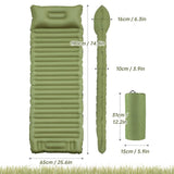 Ultralight Self-Inflatable Air Mattress - 10cm Thick Sleeping Pad for Hiking, Camping, Backpacking, Traveling, Climbing