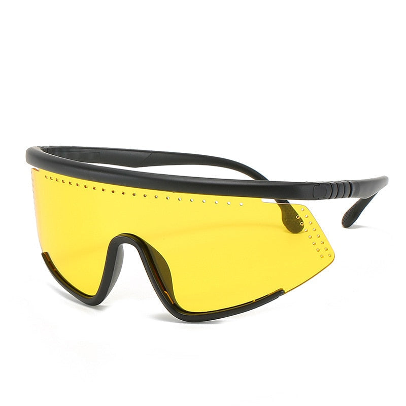 Large Frame Sports Sunglasses - Colorful Film Cycling, Ski, Camping, Hiking Goggles with Silicone Legs