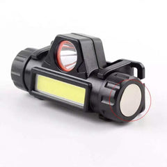 COB Waterproof LED Headlight Work Light - 2 Modes, Magnetic, 18650 Battery - Ideal for Fishing & Camping