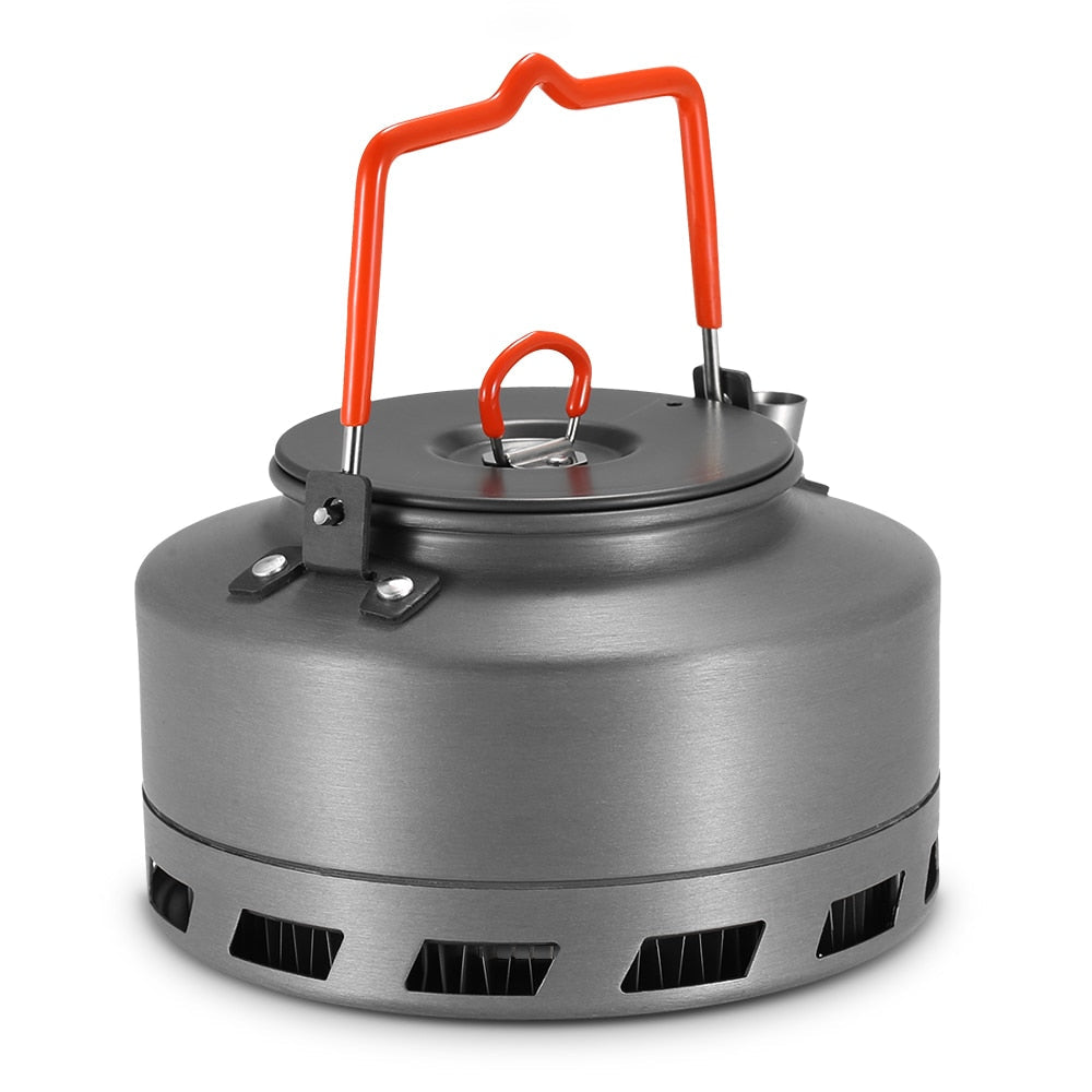 1.1L Aluminum Alloy Outdoor Kettle - Portable Teapot for Hiking, Camping, Cooking - Travel Cookware