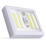 Battery Powered 4 COB LED Switch Night Light for Kitchen, Cabinet, Garage, Closet, Camp, Emergency Lamp