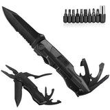 Tactical Multi-Tool Folding Knife with Pliers, Bottle Opener, Screwdrivers - Ideal for Survival, Camping, Hiking, Hunting