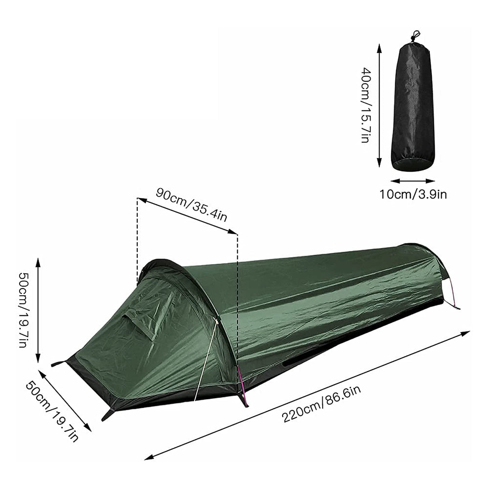 Ultralight 1-Person Camping Tent - Waterproof, Ideal for Car Travel, Backpacking, Tourism, and Cycling