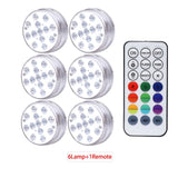 13 LED Underwater Light, 16 Colors RGB, IP68 Waterproof, RF Remote Control, Submersible for Pool, Pond, Vase