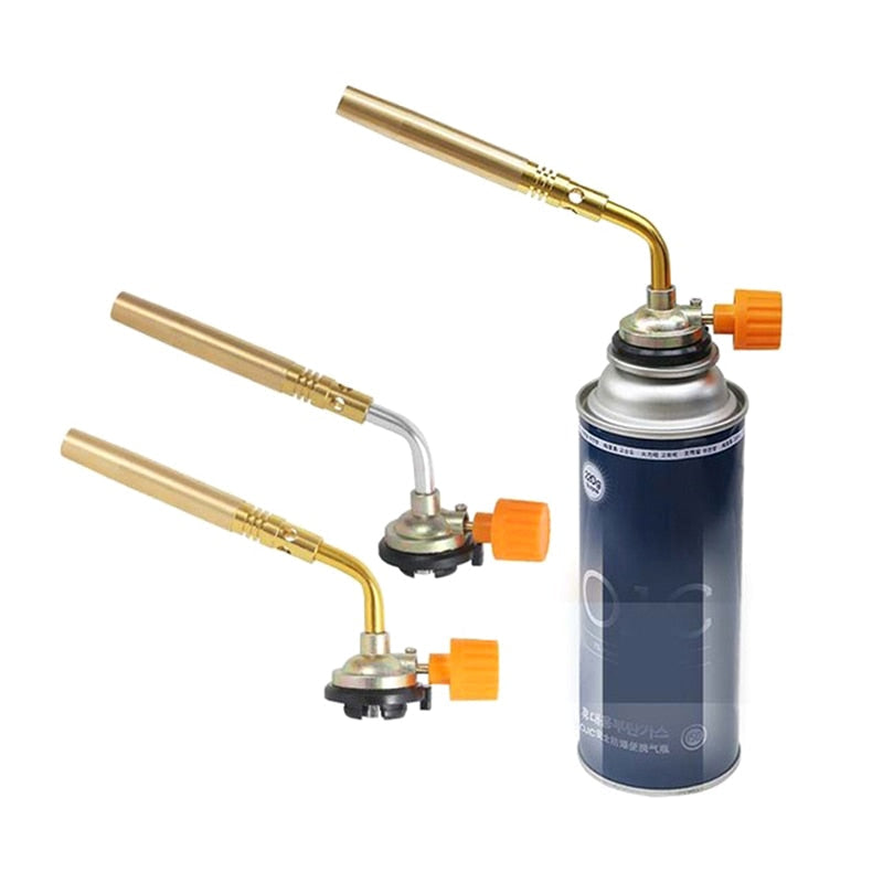 Portable Butane Burner Welding Gas Torch - Outdoor Camping BBQ Flamethrower, Brazing, Soldering, Heat Gun Equipment