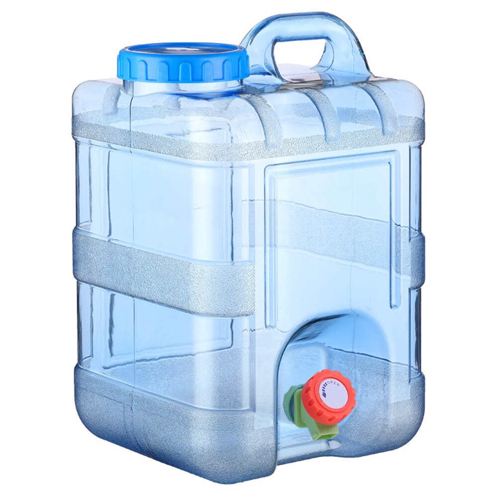 Portable Outdoor Water Bucket with Faucet - Cube Water Container for Hiking, Camping, and Picnics