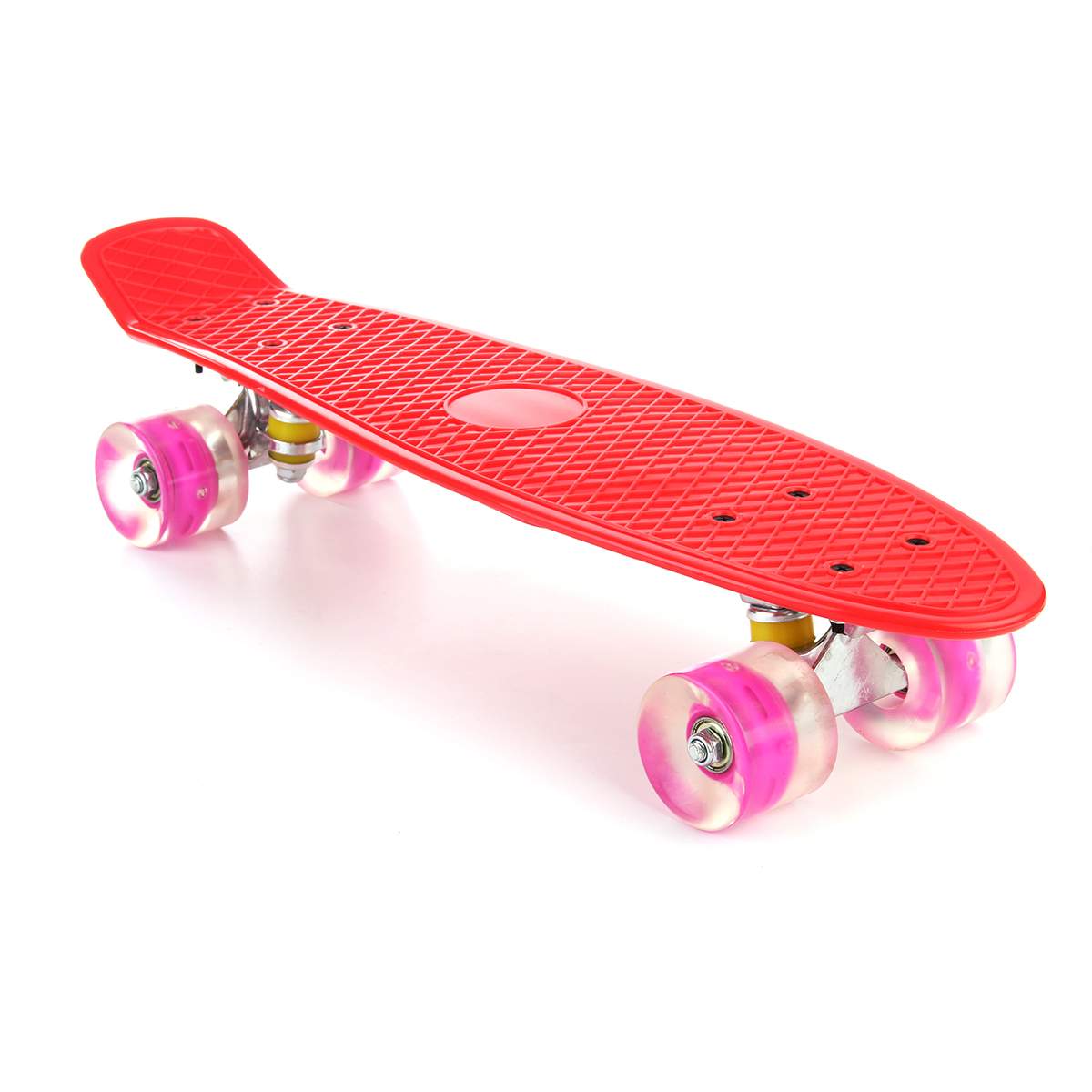 Pastel Color Mini Longboard with LED Flashing Four Wheels Retro Skateboard