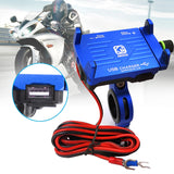 Motorcycle USB Phone Charger Holder - Secure Mount for Mobile Devices